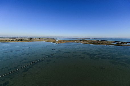 Aereal view of laguna di Marano